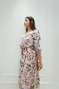 Isolated Bloom Modest Tea Dress