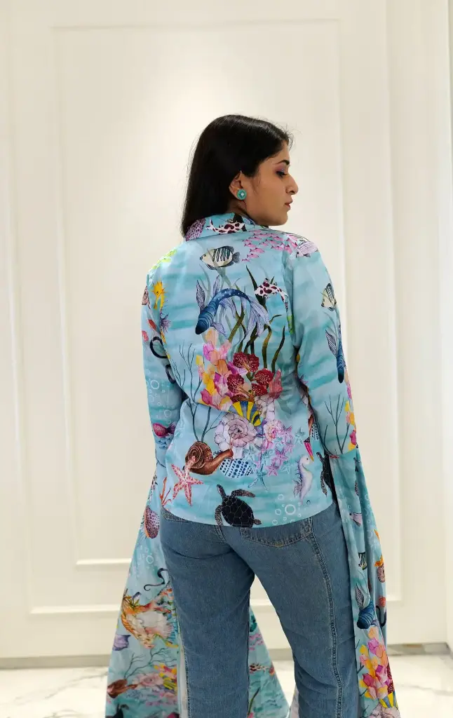 Aqua Fishtail Jacket