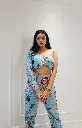Aqua Bustier Co-Ord Set