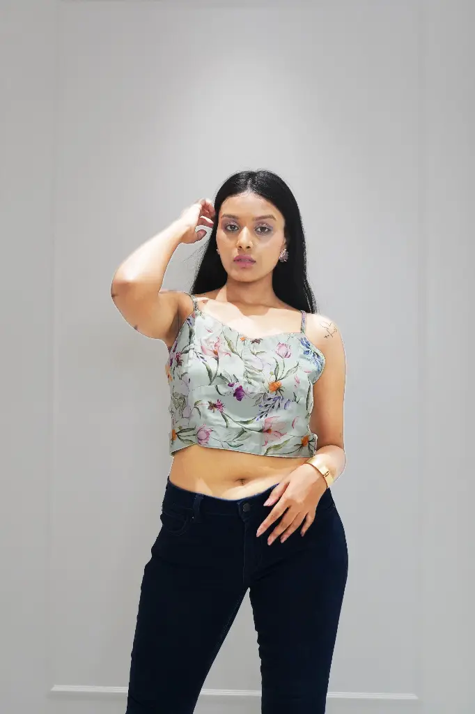 Botanical Bustier Top