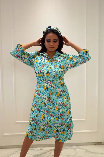 Mediterranean Shirt Dress