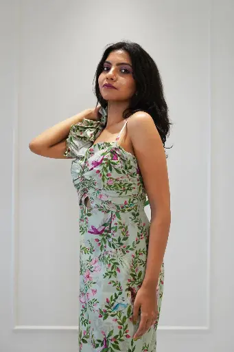 Working Sandle Flounced Dress